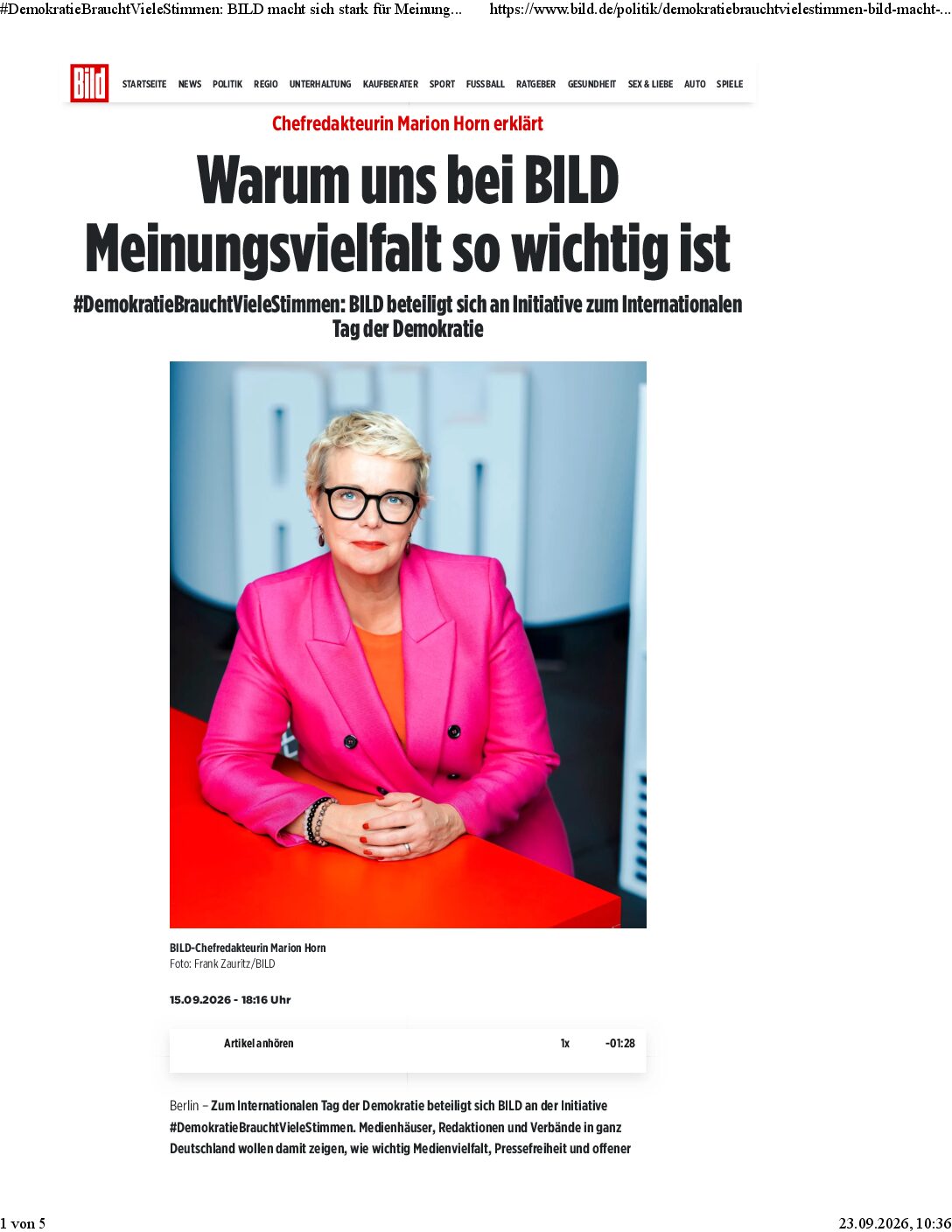 #DemokratieBrauchtVieleStimmen_ BILD macht sich stark für Meinungsvielfalt _ Politik _ BILD.de